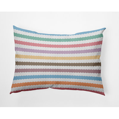 Coussin décoratif en polyester rayé