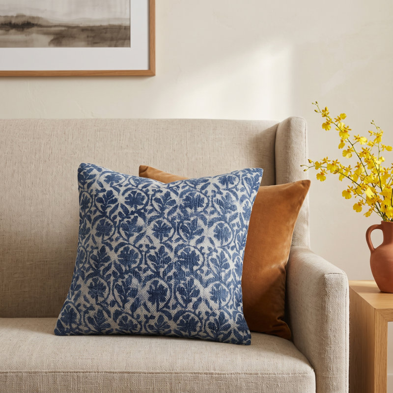 Sonoma Floral Cotton Throw Pillow