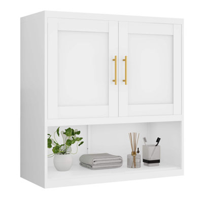 Armoire à pharmacie 22 po x 25 po pour salle de bain avec portes doubles