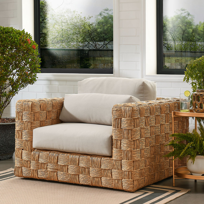 Fauteuil d'extérieur en rotin Thames