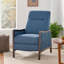 Fauteuil inclinable en tissu Mid-Century moderne avec structure en bouleau et coussin de siège-496809810