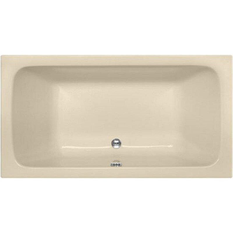 Kira 60'' L Soaking Bathtub, Bone, Polished Chrome