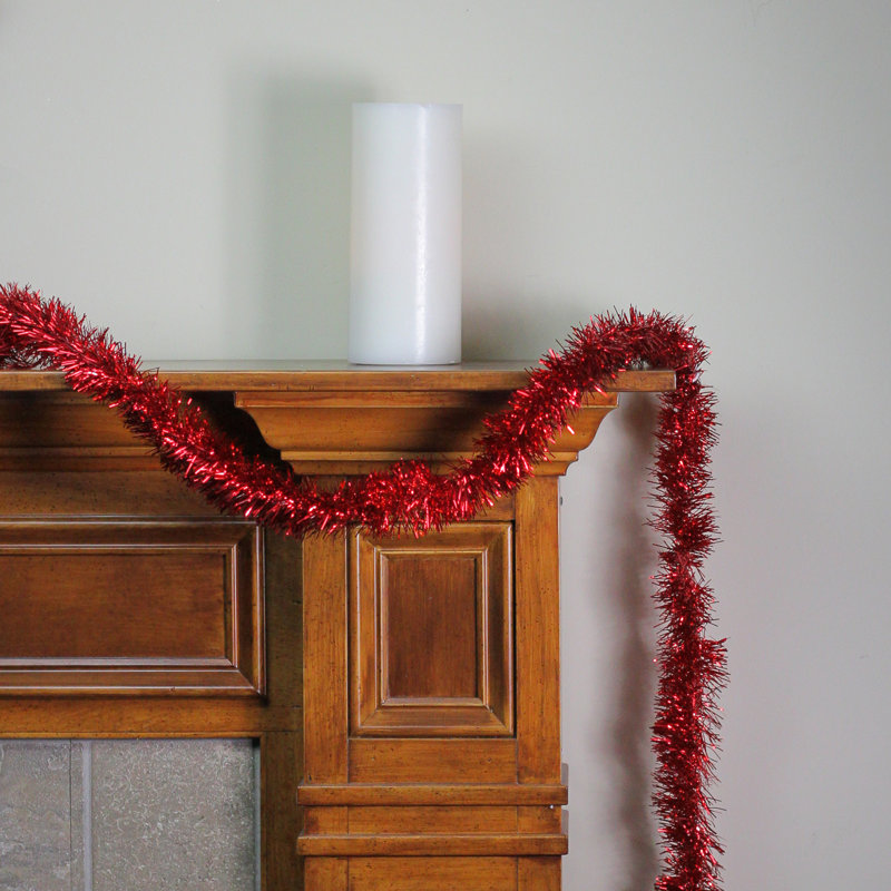 Guirlande 12 pi avec guirlande de Noël, Rouge