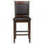Chaise de comptoir rembourrée en noyer Dewey (ensemble de 2)
