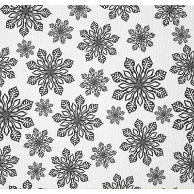 Fabric by the meter, monochrome, winter, white and black, 1 meter