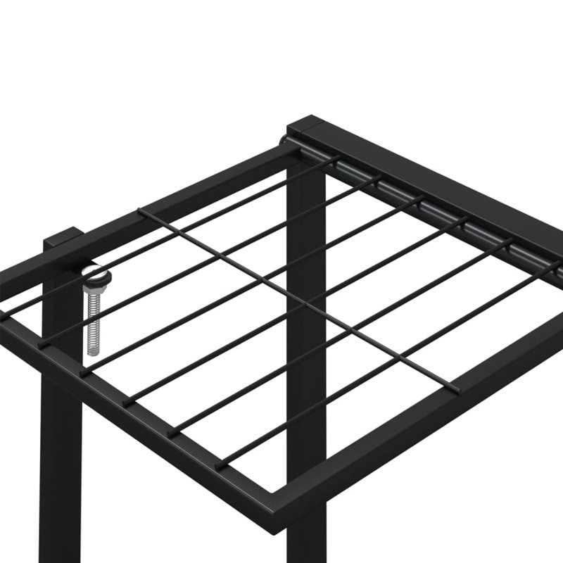 Aloke Plant Stand, Black, 91.50 H x 94.50 L x 24.50 D cm