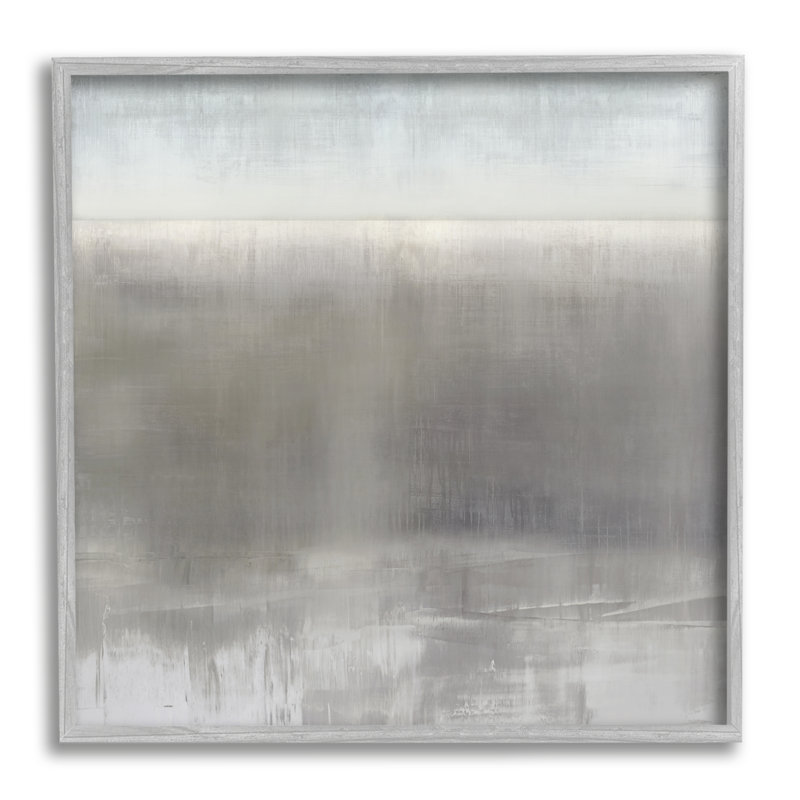 Brouillard contemporain gris, impression sur bois, Estampe numérique Farmhouse, H 12 po x l 12 po x P 1,5 po
