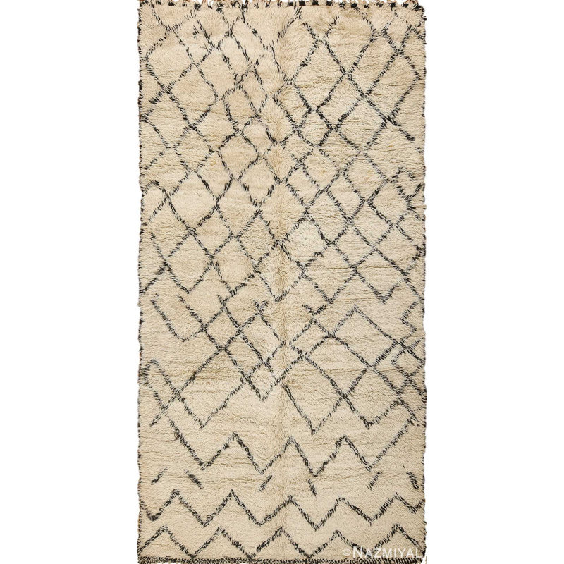 Tapis marocain à poils longs Beni Ourain