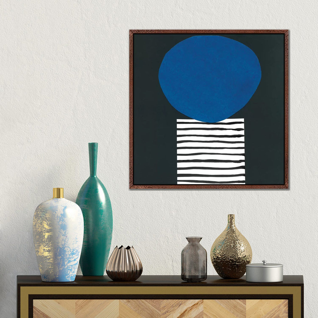 Memphis In Blue V von Renée Stramel - Galerie-verpackte Leinwand Giclée auf Leinwand