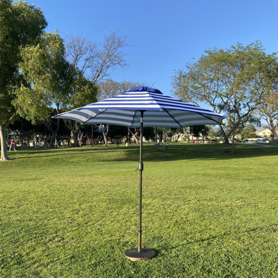 Parasol de marché 9 pi avec rayures