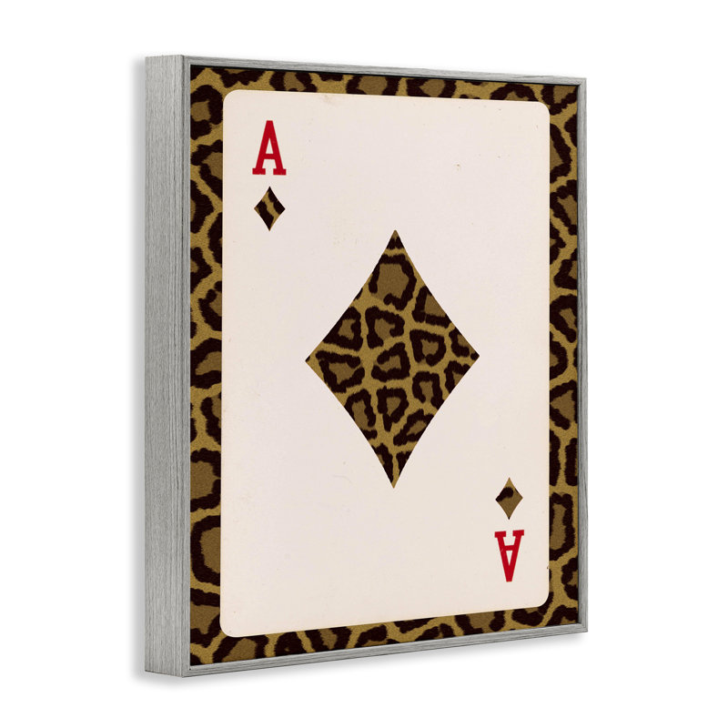 «Ace of Diamonds Leopard», estampe numérique de Lil 'Rue, H 20 po x l 16 po, Estampe numérique Farmhouse