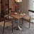 Brown Square Solid Wood Dining table-329625265
