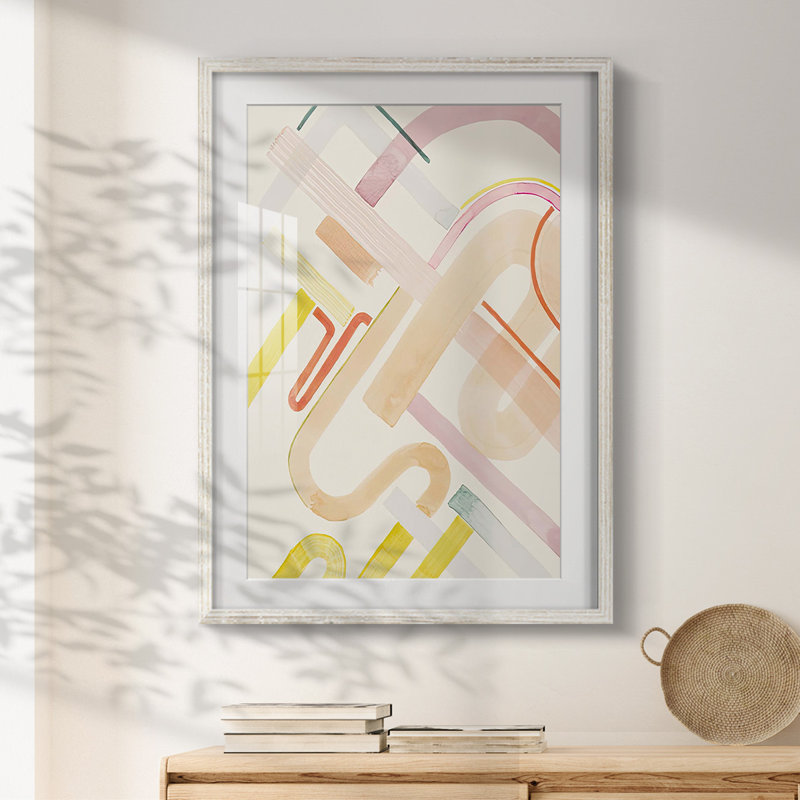 Aquarelle, aire de jeux Arches II - impression encadrée, Blanc