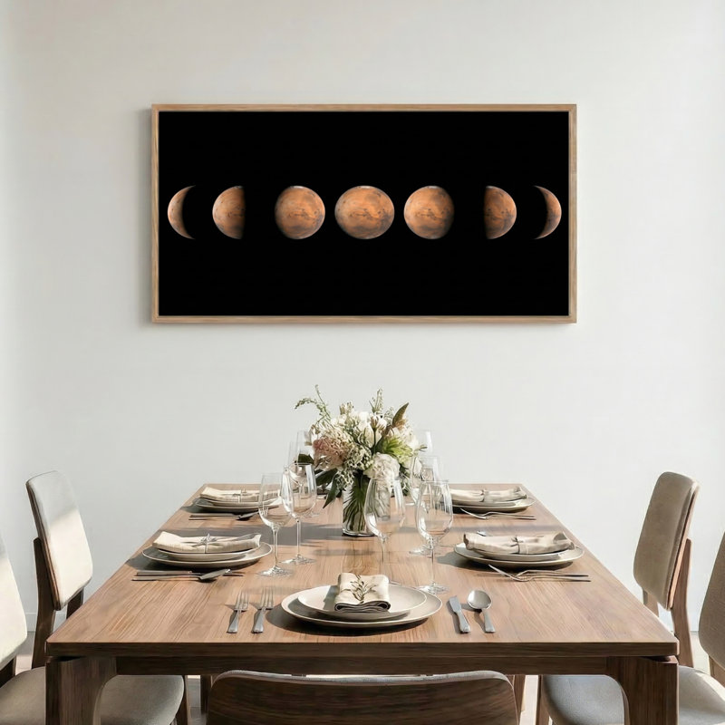 «Moon Phases», ensemble de reproductions d'art sur toile encadrées de 1 48 po x 24 po, 48 x 24 pouces