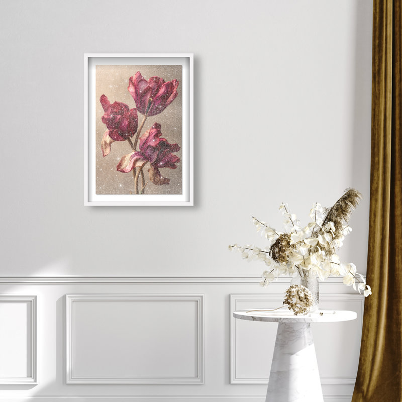 Dark Silk Remains Framed Graphic Art, 31.5"H x 21.5"W, White Shadowbox