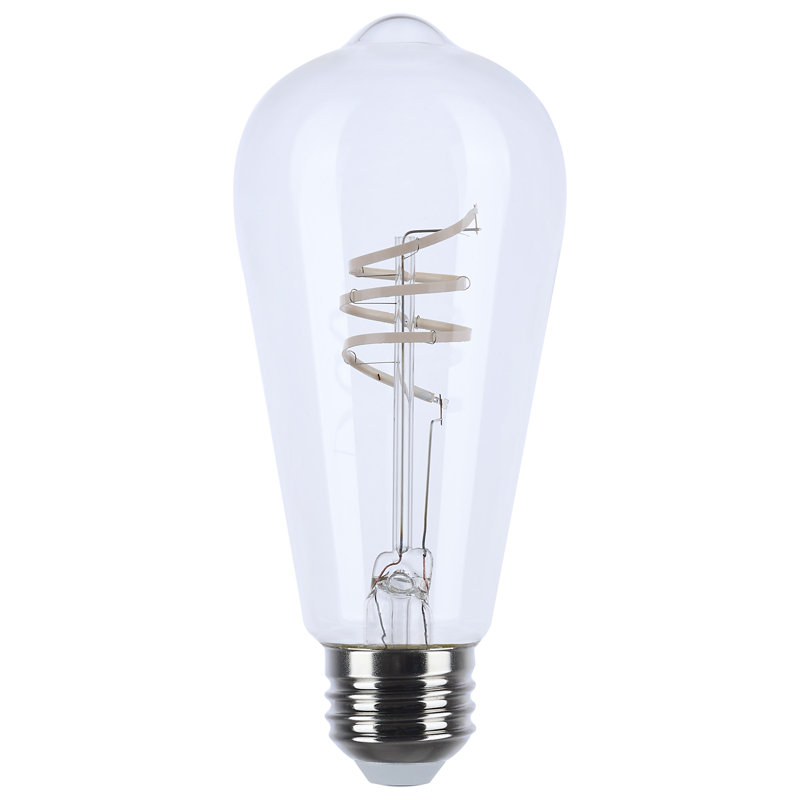 6 Watt ST19 LED Reminiscent Flex Gray Coil Filament E26 3000K 120 Volt