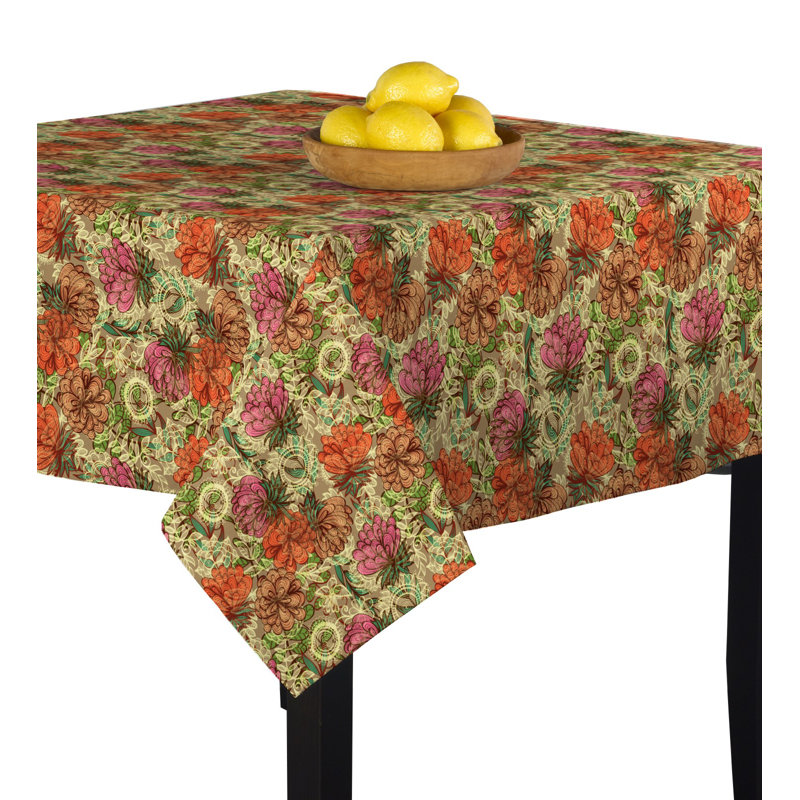 Miah Natures Flowers Tablecloth, 84" L x 60" W