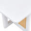 Table basse de style chinois en bois massif blanc et imitation rotin, table basse rectangulaire en bois massif, petite table basse de salon
