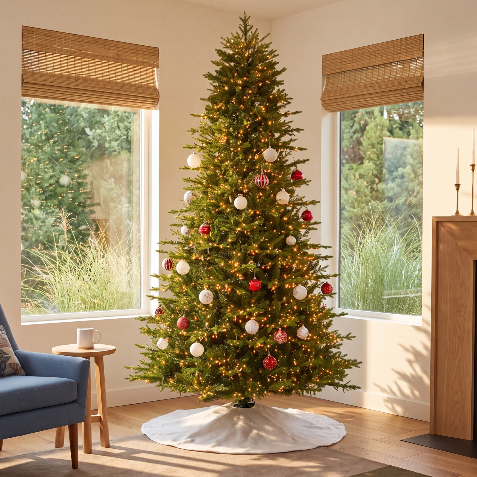 Dandan Lighted Artificial Christmas Tree - Includes a Tree Storage Bag and Remote Control, 7'5"