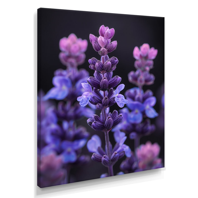 Art mural lilas mauve, lilas et jardin, Toile tendue, H 20 po x l 12 po