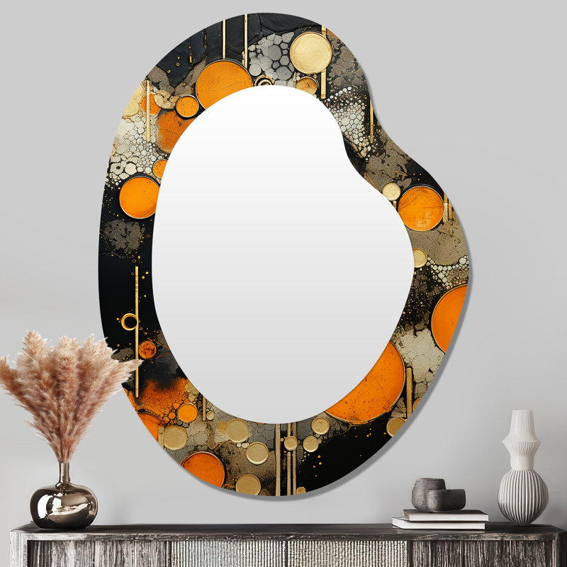 Collage de pierre Amazonite gris et orange Jerrod