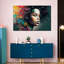Femme africaine vibrante sur toile-833887057