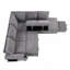 Canapé-lit modulaire en polyester 90,6 po en forme de L gris-129345079