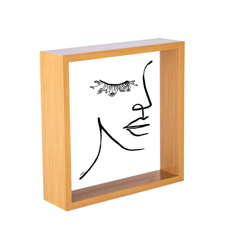 Nicola Spring - 3D Deep Box Photo Frame, Light Wood, 20cm x 25cm