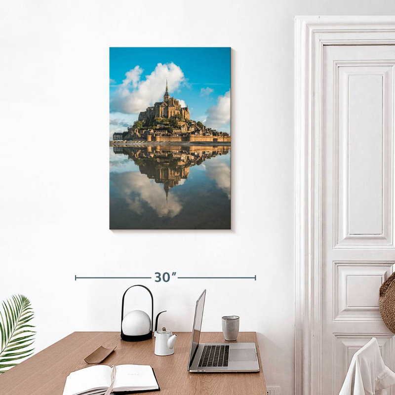 Adella Mont Saint Michel Reflection, 30" H x 20" W