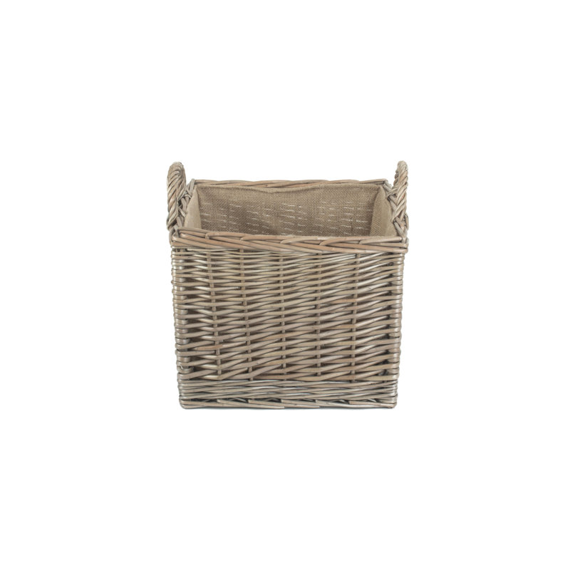 Gagrani Willow Square Lined Log Storage Basket