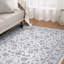 Tapis oriental ivoire / bleu clair touffeté Lipan-1247933150