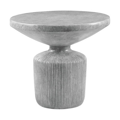 Table de bout, finition grise patinée