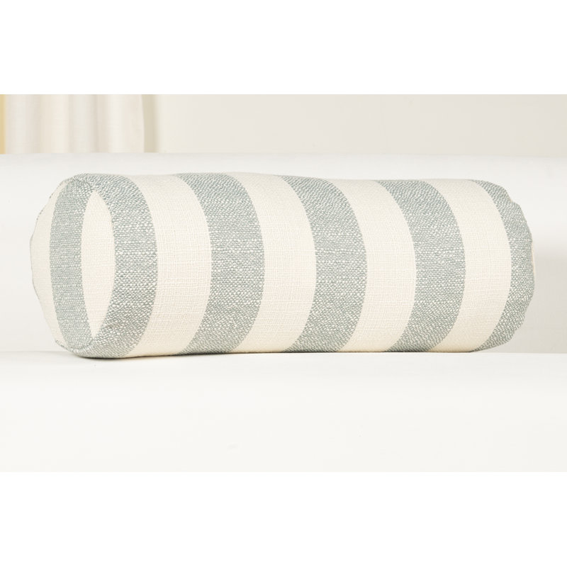 Traversin Birch Lane Harding, Rayé bleu ciel