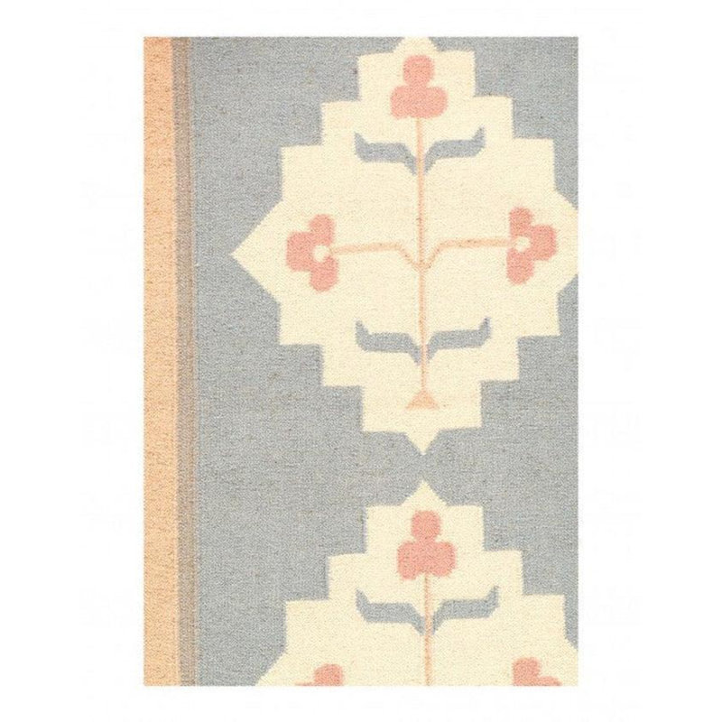 Wilby Cotton Oriental Area Rug in Gray