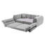 Canapé tissé à rayures en chenille tissé, canapé compact à rangée droite avec éponge haute densité, canapé économiseur d'espace requis sans assemblage pour salon, appartement, bureau (noir et blanc)