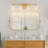 4-Light Brass Vanity Light with 3 Color Modes with Clear Glass Shade-78361769-128452530