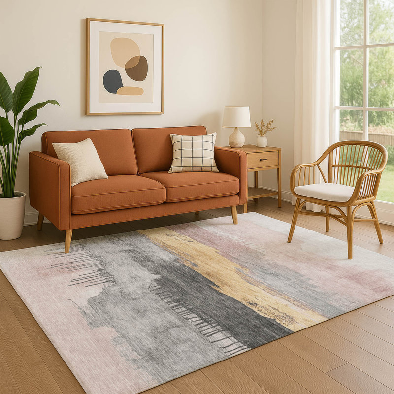 Tapis moderne lavable à la machine de qualité supérieure Fairwood AMF1880, Rectangle 10 pi x 14 pi