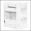 Meuble-lavabo de 20 pouces avec lavabo en céramique, armoire de rangement en panneau de fibres à densité moyenne, tiroir, tablette latérale et poignée dorée pour les petites salles de bain-919602191