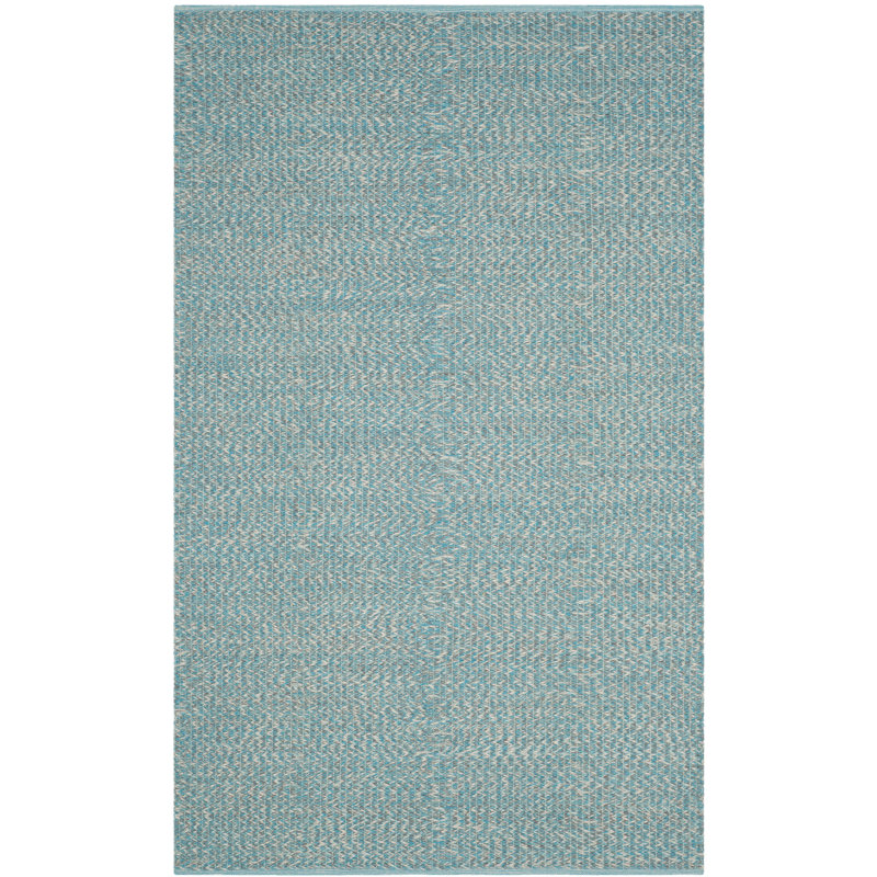 Alberta Hand Woven Cotton Abstract Rug, Rectangle 3' x 5'