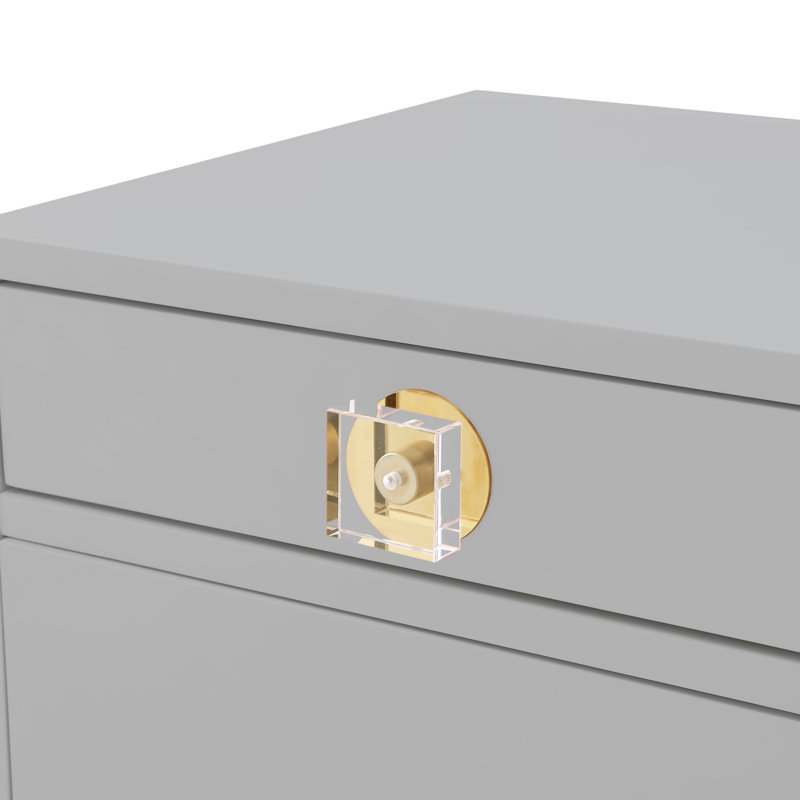 Heather Side Table/Accent Table/Nightstand For Bedroom, Light Gray