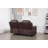 Faux Leather Manual Reclining Loveseat with LED Lights and console-1494755494