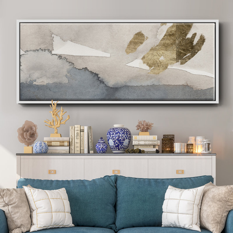 Aquarelle sur toile dorée I