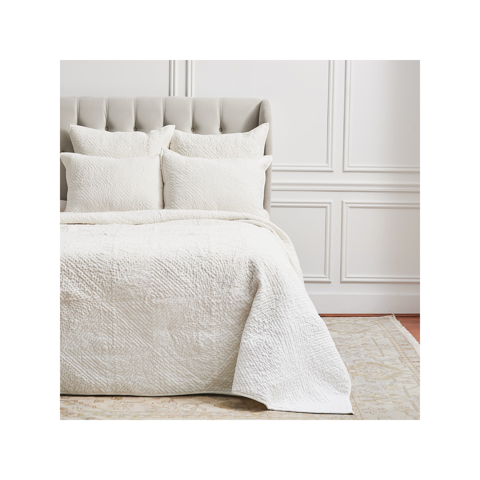 Fieldway Single Quilt, Ivory, King Quilt