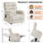 Wide Lay Flat Power Lift Recliner Chair for Elderly, Heavy Duty Oversized Fabric Lift Chairs Recliner Sofa with Heat and Massage and Charging Ports, Chenille White-129176064-129176069
