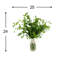 Nandina Maitland biologique moderne disposée dans un vase à feuilles en céramique
