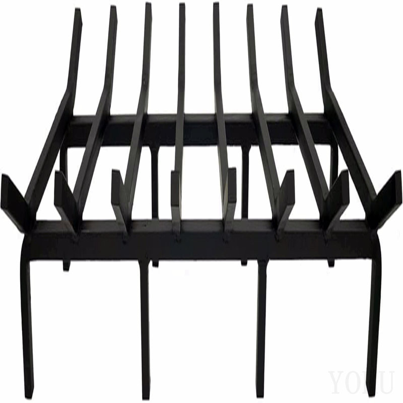 Grille de foyer, support à bûches de foyer, support à bûches en fonte robuste pour l'intérieur des foyers Accessoires pour foyer d'extérieur (36 pouces)