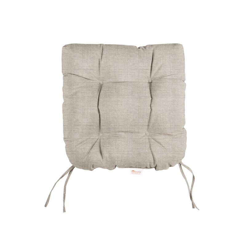 Coussin de siège capitonné Sunbrella, L 16 po, Tissage uni argent coulé Sunbrella®