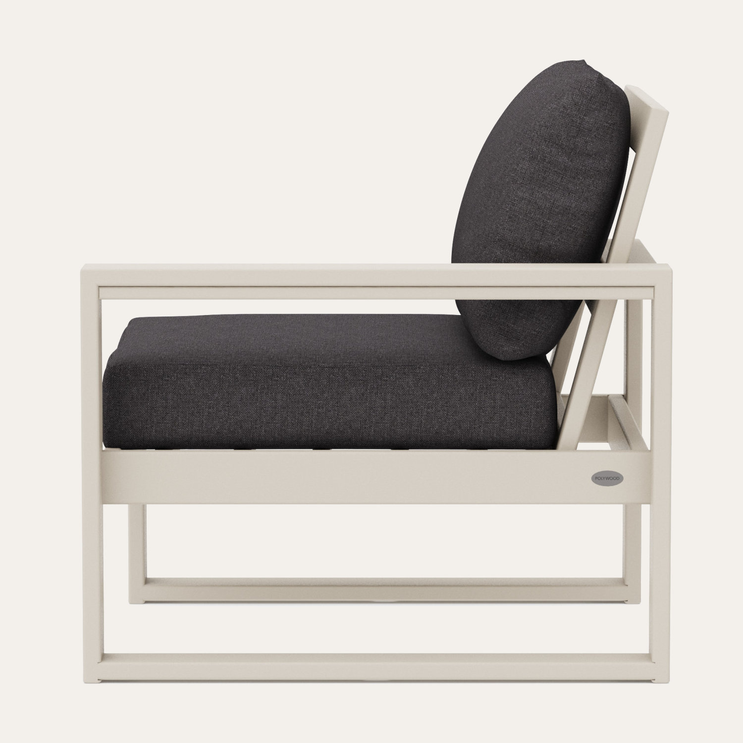 Edge Patio Lounge Chair, Ash Charcoal Revolution®, Sand