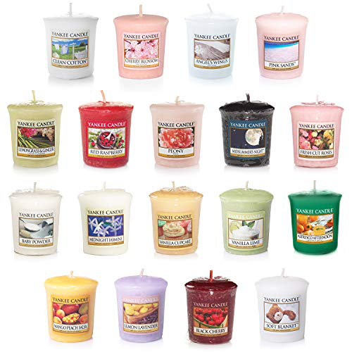 Yankee Candle Assorted Scented Votive Sampler Candle - Set of 18