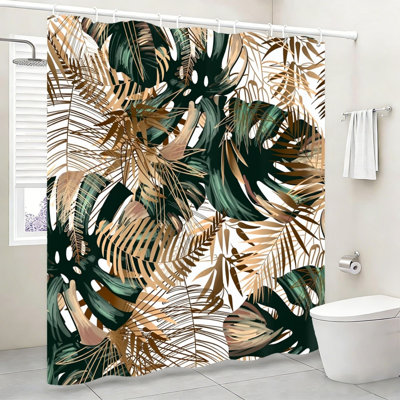 Rideau de bain Marble Swirl avec crochets, 72 po x 72 po (180 x 180 cm), bleu